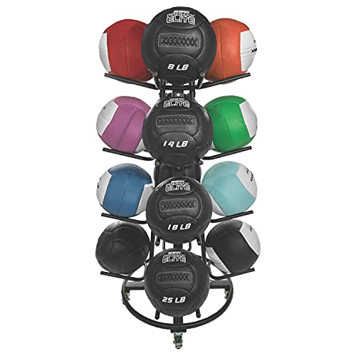 Champion Sports Medicine Ball Storage – Durable Racks & Trees for Organized Gym, Fitness & Sports Storage - style: Round Medicine Ball Storage Tree