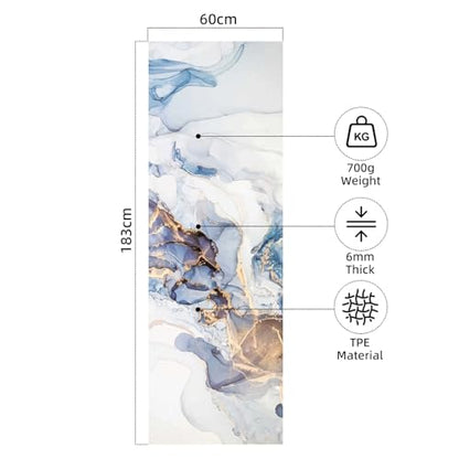 FOLAI Extra Thick Yoga Mat 6mm，pilates mat thick - Non-Slip Exercise Mat for HIIT, Pilates & Home Workouts & Workout with Free Carry Strap - color: ink