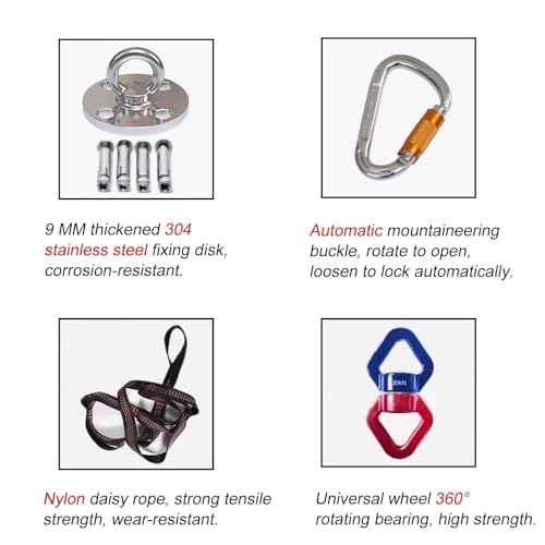 Heavy Duty Bungee Fitness Equipment Set – Bungee Resistance Band For Gym, Yoga & Air Dance，Adjustable Harness With 360° Rotational Devicee，home Suspension Training Kit - size: S---Fit for 104.7-126.8 lbs