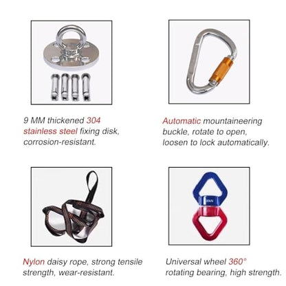 Heavy Duty Bungee Fitness Equipment Set – Bungee Resistance Band For Gym, Yoga & Air Dance，Adjustable Harness With 360° Rotational Devicee，home Suspension Training Kit - size: S---Fit for 104.7-126.8 lbs