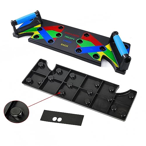 Pushup Board 9 in 1 Home Workout Stand, Abdominal Training Fitness Muscle Equipment Exerciser for Arm Chest Back Tricep & Shoulder, Strength Training Push Up Bars.