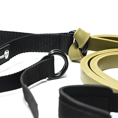 Gymreapers Resistance Band Handle/Door Anchor Combo - Exercise Band at Home Workout - (1 Pair of Handles) - Used with Any Resistance Bands for Men and Wome