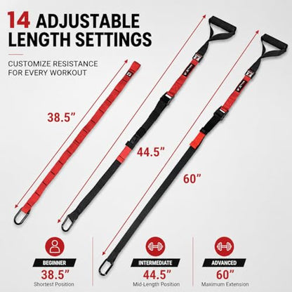 Valor Fitness Suspension Training Straps, Full Body Trainer for Home Gym