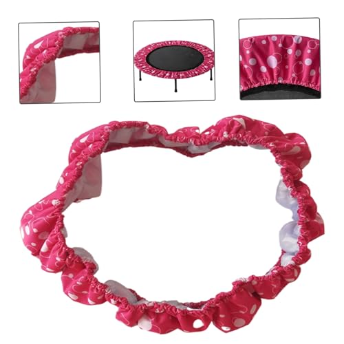 1PC Mini Trampoline Spring Cover for Kids 36in 6 Hole Protective Trampoline Pad Replacement Round Oxford Cloth Tear Resistant Trampoline Cover Trampoline Accessories, Rose Red