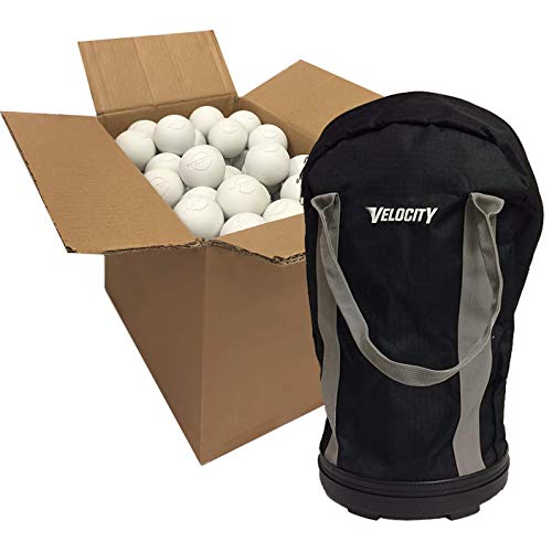 Velocity Lacrosse Balls - Practice Balls, Official NFHS, SEI, and College Approved Size - Meets NOCSAE Standard - Approved Competition Colors - Case of 60 & 120 with Ball Bag