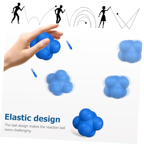 Toddmomy 6pcs Hexagonal Reaction Balls Reaction Training Toys Smart Reflex Balls