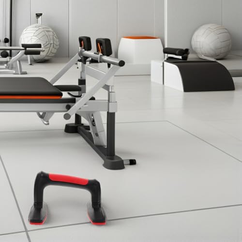 2pcs Red Plastic Push up Bars Stands Non-slip Parallettes Handles Gym Accessories for Men Women Home Floor Strength Training Fitness Equipment