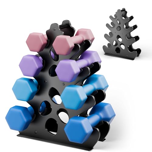 4 Tier Dumbbell Rack, Weight Rack For Home Gym, Dumbbell Stand for Free Weights - size: 4 tier