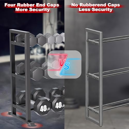 Dumbbell Rack, 2-Tier | 3-Tier Weight Rack for Home Gym, 300LB | 450LB Adjustable Dumbbell Rack Stand Only Weight Storage Rack Gym Organizer - size: 3-Tier dumbell rack