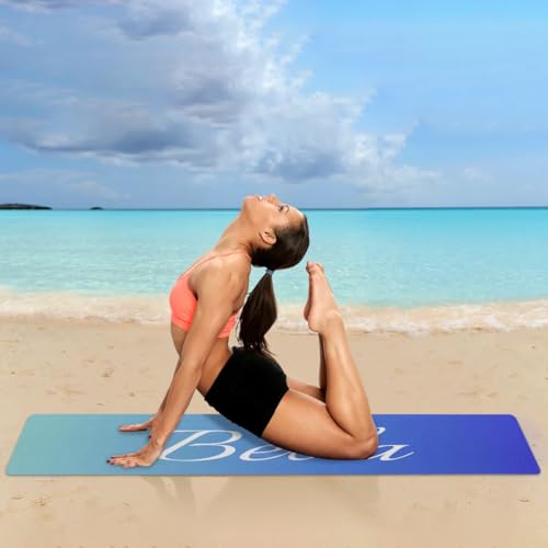 Custom Name Yoga Mat,Personalized Travel Yoga Exercise Mat,Non Slip,Perfect for Kids & Adults,Gradient Color D Series - color: Style 11