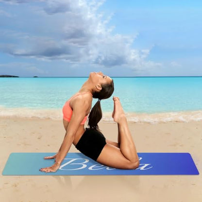 Custom Name Yoga Mat,Personalized Travel Yoga Exercise Mat,Non Slip,Perfect for Kids & Adults,Gradient Color D Series - color: Style 11