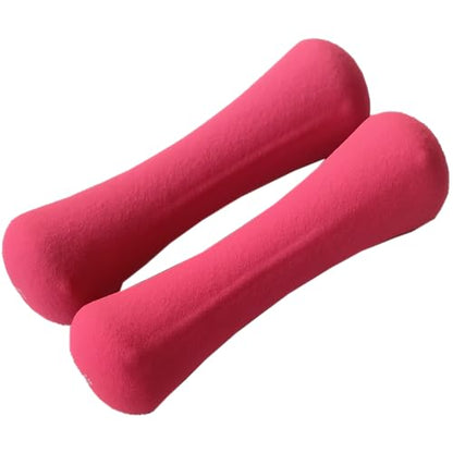 2x Weights Dumbbells Set Women - Born Shaped Neoprene Hand Weights for Women and Men - Ideal for Home Gym Fitness Weight Training Pilates 0.75kg+0.75kg 3.3 Pound Dumbbell Pairs s24a - color: Pink