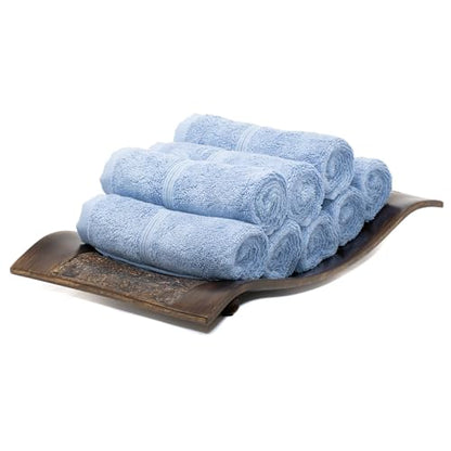 Mosobam Luxury Turkish Washcloths, 8 Pack, 13 x 13 in, 700 GSM, Allure Blue - color: Allure Blue, size: Washcloths, Set of 8
