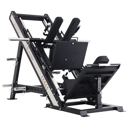 6026 Multi Function Leg Press & Hack Squat Machine, 2000LB Capacity, Adjustable Back Pad, Heavy-Duty Steel Frame, Black & Red Light Commercial Fitness Equipment