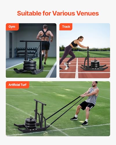 VEVOR Weight Sled,Workout Sled for Push-Pull Running & Strength Training - color: Black