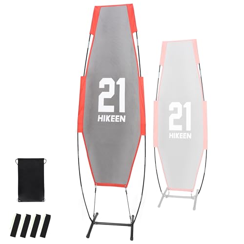 Hikeen Basketball Defender Dummy, Training Equipment for Practice Basketball Dribbling, Shooting, Passing - 2 Sizes Folding Poles, 4 Reinforced Base Sandbags