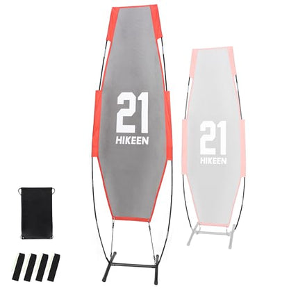 Hikeen Basketball Defender Dummy, Training Equipment for Practice Basketball Dribbling, Shooting, Passing - 2 Sizes Folding Poles, 4 Reinforced Base Sandbags