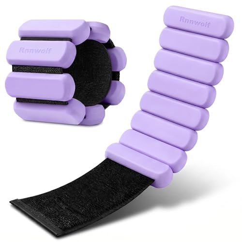 Wrist Ankle Weights for Women Men Workouts, 2lbs per Pair - color: Purple