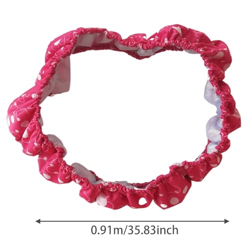 1PC Mini Trampoline Spring Cover for Kids 36in 6 Hole Protective Trampoline Pad Replacement Round Oxford Cloth Tear Resistant Trampoline Cover Trampoline Accessories, Rose Red