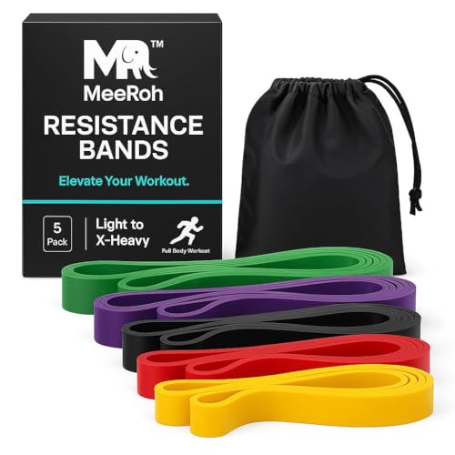 MeeRoh Pull Up Assist Band – Heavy Duty Resistance Band for Pull Ups – Premium Calisthenics Equipment for Home Gym – Assisted Pull Up Bands for Strength Training, Mobility & Pullup Bar Doorway Use