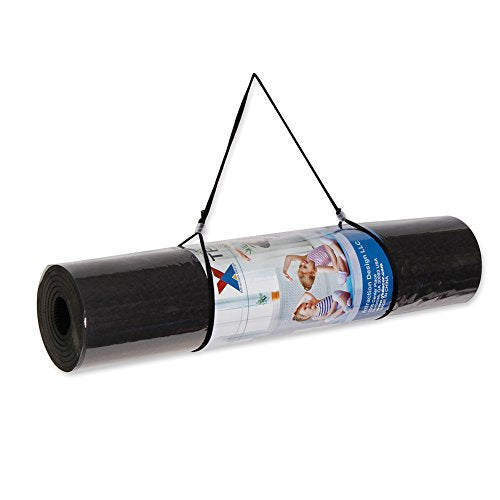 Attraction Design Yoga Mat Non Slip Exercise Mat Extra Thick Workout Mat for Yoga, Eco Friendly Exercise Yoga Mat High Density Fitness Pilates Mat with Carrying Strap, 72"x 24"x 6mm - color: Black