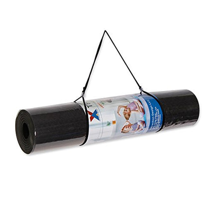Attraction Design Yoga Mat Non Slip Exercise Mat Extra Thick Workout Mat for Yoga, Eco Friendly Exercise Yoga Mat High Density Fitness Pilates Mat with Carrying Strap, 72"x 24"x 6mm - color: Black