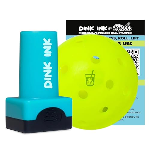 Dink Ink Pickleball Stamper – Fun Way to Mark Your Pickleballs | Great Gift for Pickleball Lovers | Easy to Use | No Mess | Long-Lasting Ink | Perfect Stocking Stuffer for The Holiday - color: Boba Bounce