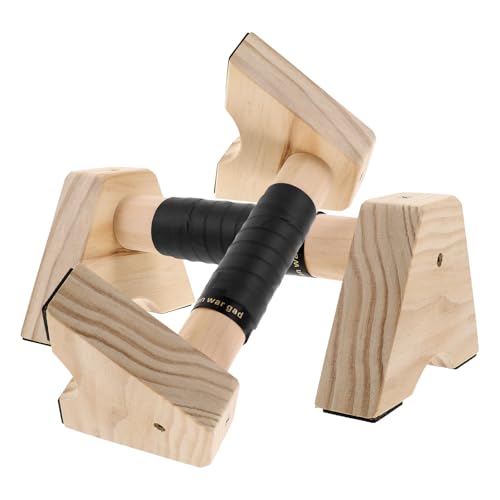 Yardwe Wooden Push up Bars Parallettes Beech Wood Pushup Stands with Non-slip Base for Men and Women Calisthenic Training and Home Strength Exercise