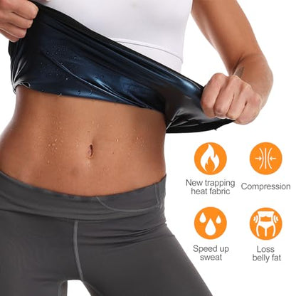 Sauna Belt for Women Weight Loss, Lower Belly Fat Sauna Waist Trainer, Stomach Sweat Band