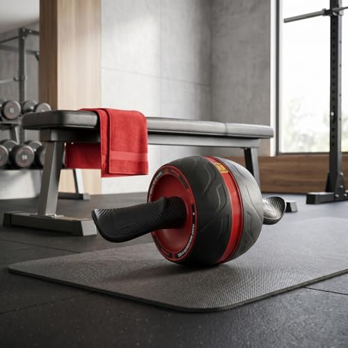Ab Roller Wheel Fitness Roller with Automatic Rebound, Abs Abdominal Trainer for Home Workouts, Core Strength Exercise Equipment for Men and Women