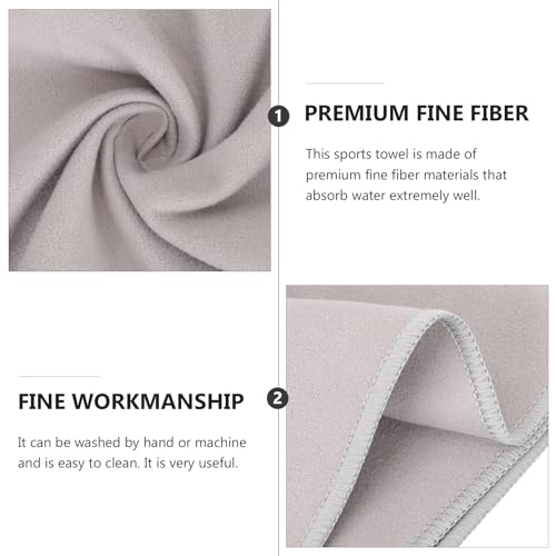 Healifty Quick-Drying Sports Towel 40x80cm Superfine Fiber Travel Gym Towel with Breathable Mesh Bag for Outdoor Fitness and Camping Use
