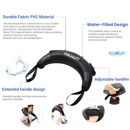 Heavy Aqua Bags-Water weight Bag 12-66Ibs - Unstable Core Water Weight Ball,Adjustable Workout Sandbag Alternative for Full Body Exercise, Portable Stability & Balance Trainer for Instability Training
