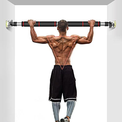 Pull Up Bar for Doorway, Chin up Bar No Screw Multifunctional Locking Chin Up Bar 26-33 Inch Adjustable Width Horizontal Bars for Home Gym Exercise - size: 85-115cm(33.5-45in)