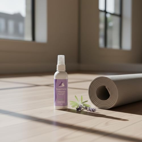 SwaytAway Fitness Mat Mist with Towel, 4oz Travel Size, 2 Pack, Lavender - size: 4 oz - 2 Pack
