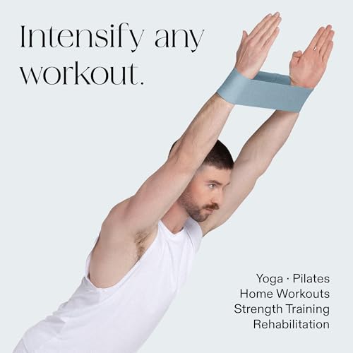Bala Bands Resistance Bands, Non-Slip Fabric Exercise Bands - color: SEA, SAGE, HEATHER, size: Resistance Bands (Set of 3)