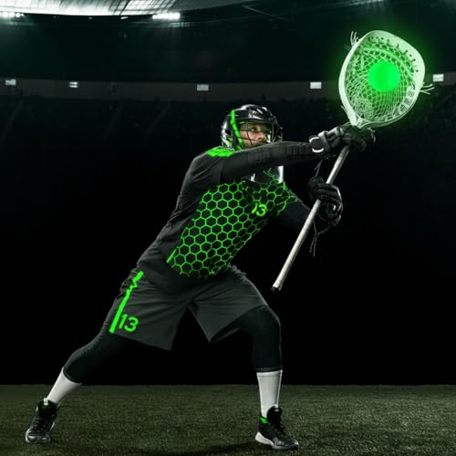 Soulchen Glow in The Dark Lacrosse Ball Official Size Night Practice Training Sport Ball for Indoor Outdoor Sports Gifts