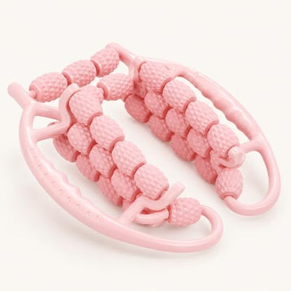 29-Wheel Leg Roller Massager, Manual Muscle Roller Tool for Calves, Thighs and Arms, Pink - size: 29-Wheel