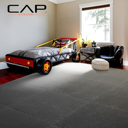 CAP Barbell Interlocking EVA Foam Carpet Puzzle Mat Floor Tiles - 24" x 24" x 1/2" | Multiple Color Options