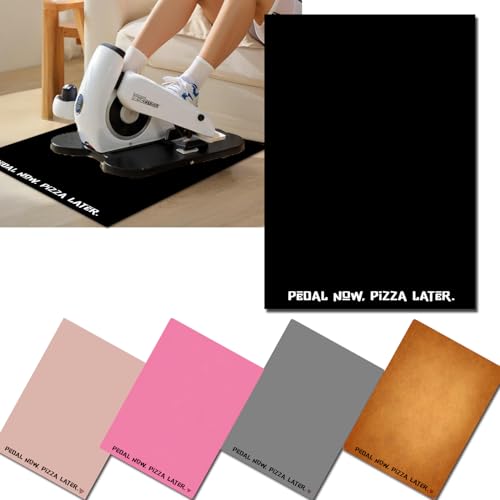 Elliptical Mat for Under Desk Elliptical Machine - Non-Slip Floor Mat for Ellipse Leg Exerciser, Legxercise Pro & Pedal Exerciser - Workout Mat for Home & Office Stability & Floor Protection Black