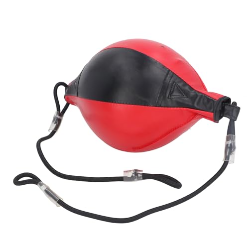 Double End Striking Punching Bag Kit, Boxing Striking for Training PU Leather Boxing Reflex Ball Hanging Boxing Ball Speed Bag with Adjustable Cord for Agility, Hand Eye Coordination Training