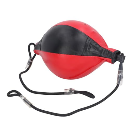 Double End Striking Punching Bag Kit, Boxing Striking for Training PU Leather Boxing Reflex Ball Hanging Boxing Ball Speed Bag with Adjustable Cord for Agility, Hand Eye Coordination Training