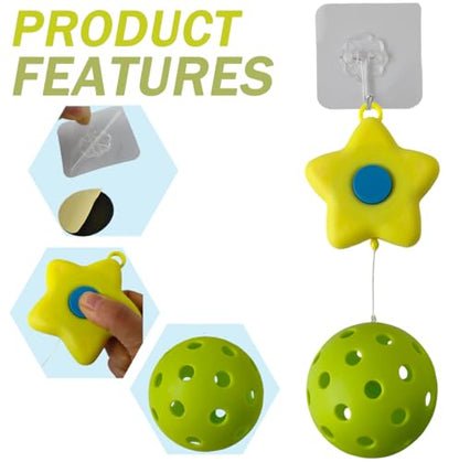Pickleball Trainer, Continuous Rebound Trainer for Solo Practice,Enhance Reaction Time & Hand-Eye Coordination, for All Ages & Skill Levels
