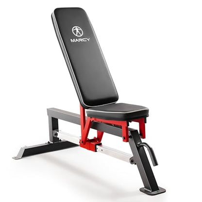 Marcy Foldable Standard Weight Benches, Adjustable Strength Training Benches for Full Body Workout