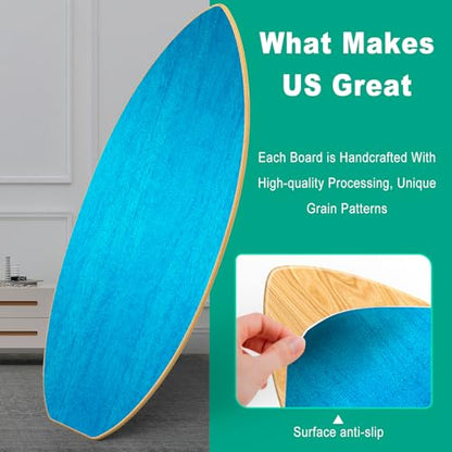 Balance Boards for Adults,Balance Trainer - Wooden Balance Board,Surface anti-slip treatment Including Roller,Half Ball And Balance Ball