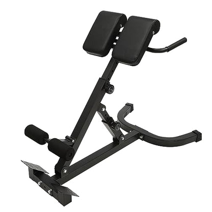 Roman Chair Back Extension Machine Foldable 5 Position Sit up Multi-Functional Hyperextension Back Strength Exercise Bench 330 lbs for Home Workout Gym Fitness Equipment