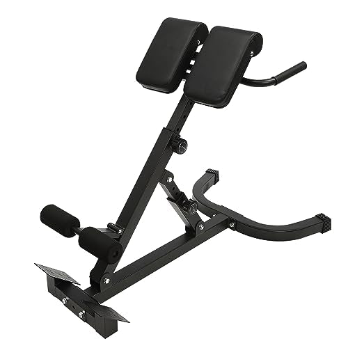Roman Chair Back Extension Machine Foldable 5 Position Sit up Multi-Functional Hyperextension Back Strength Exercise Bench 330 lbs for Home Workout Gym Fitness Equipment