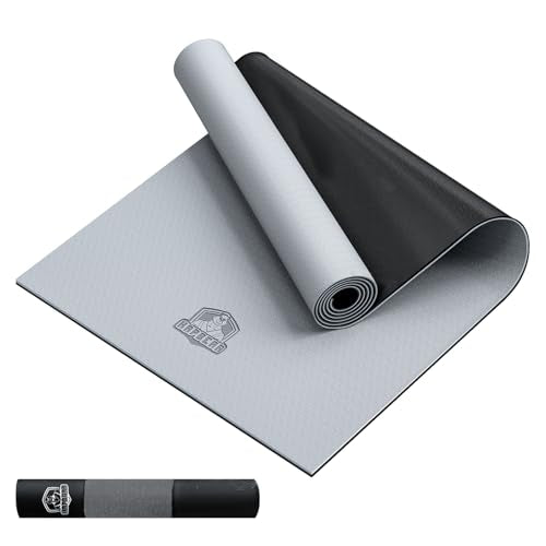 HAPBEAR Large Yoga Mat - 72"x36" Extra Wide Exercise Mat - 1/4" Thick Dual Color PVC | Anti-Slip Surface & High Cushioning - Ideal for Yoga, Pilates & Home Workouts - Bonus Mesh Bag