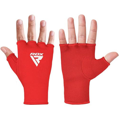 RDX Boxing Hand Wraps Inner Gloves Men Women, Half Finger Elasticated Bandages, Under Mitts Fist Protection, Muay Thai, Kickboxing, MMA, Martial Arts Speed Bag Punching Training - color: Red White, size: Small