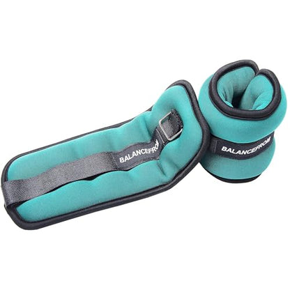 Fitvids Fully Adjustable Ankle Wrist Arm Leg Weights, 1-20LBS, Multiple Options - style: 1.5 lbs each (3-lb pair), Green