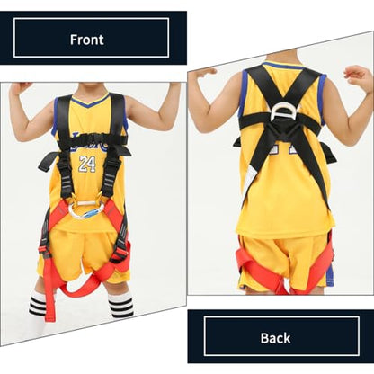 NewDoar Climbing Harness CE Certification Rock Climbing Rappelling Equipment Body Guard Protect Rappelling Rescuing Equip - color: Child Full Body